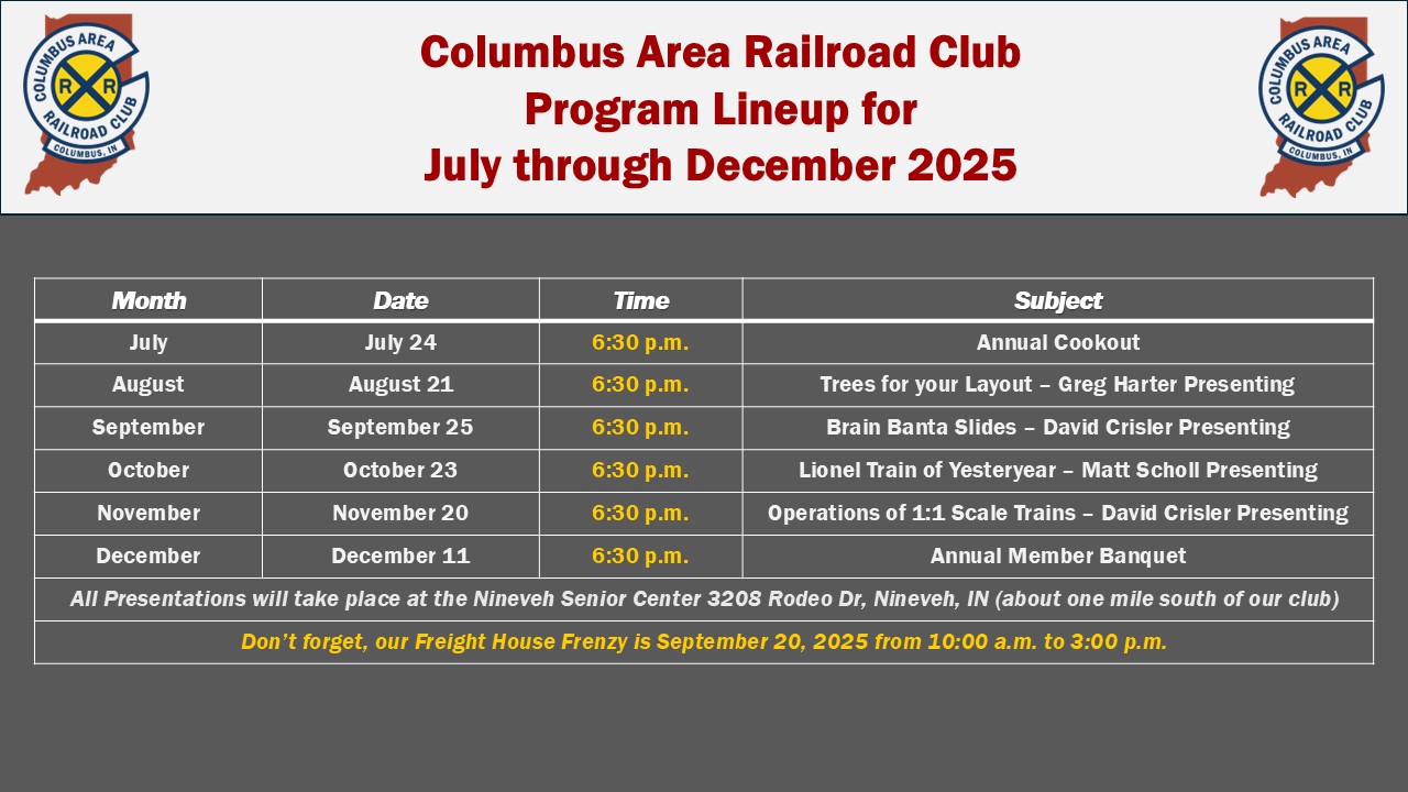2025 Meeting Schedule